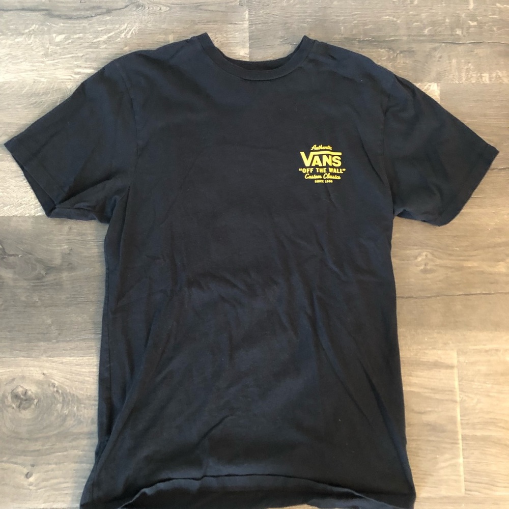 Vans Off The Wall Black and Yellow Men’s T-shirt